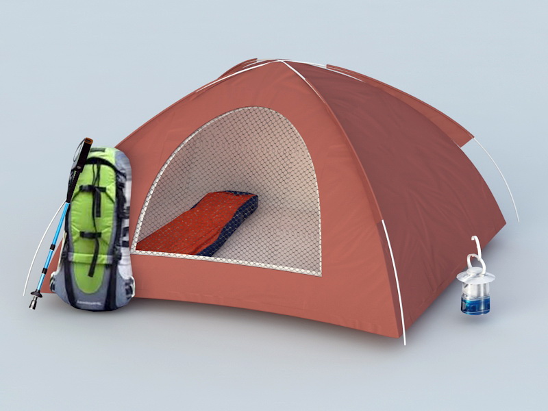 Camping Tent 3d model download — 3D model download