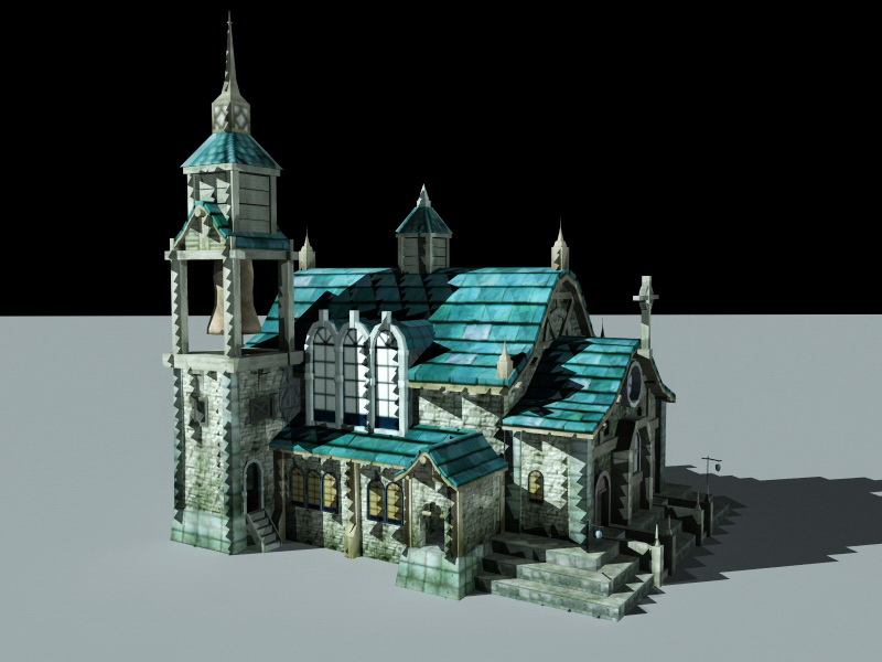 Medieval Catholic Church 3d model download — 3D model download