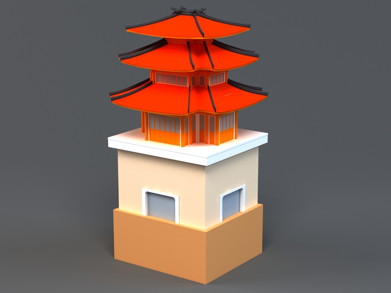 Ancient Chinese Temple 3d model download — 3D model download