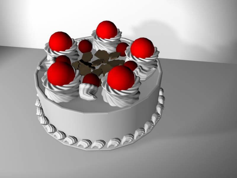 Happy Birthday Cake 3d model download — 3D model download