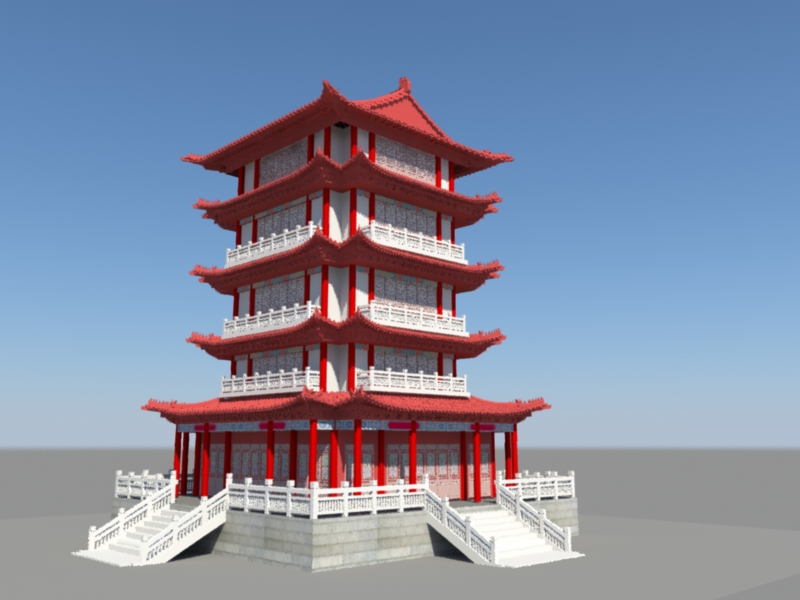 Ancient Chinese Pagoda 3d model download — 3D model download