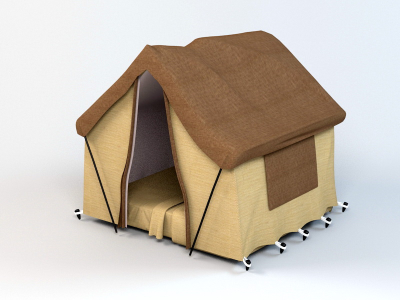 Luxury Camping Tent 3d model download — 3D model download