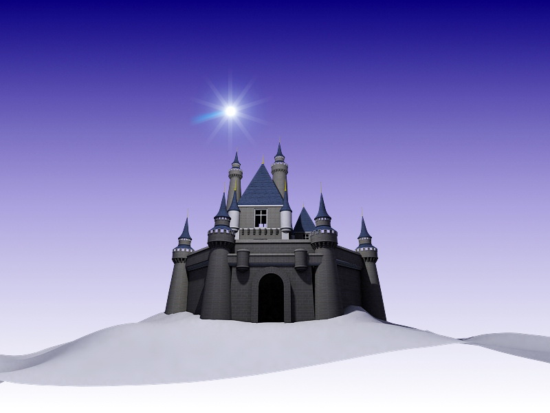 Disney Castle Animated 3d model download — 3D model download