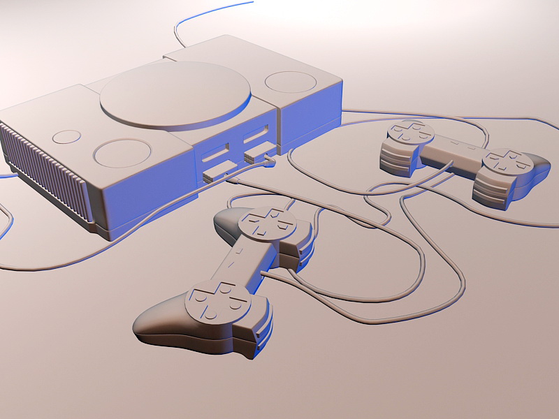 PlayStation Game Console 3d model download — 3D model download