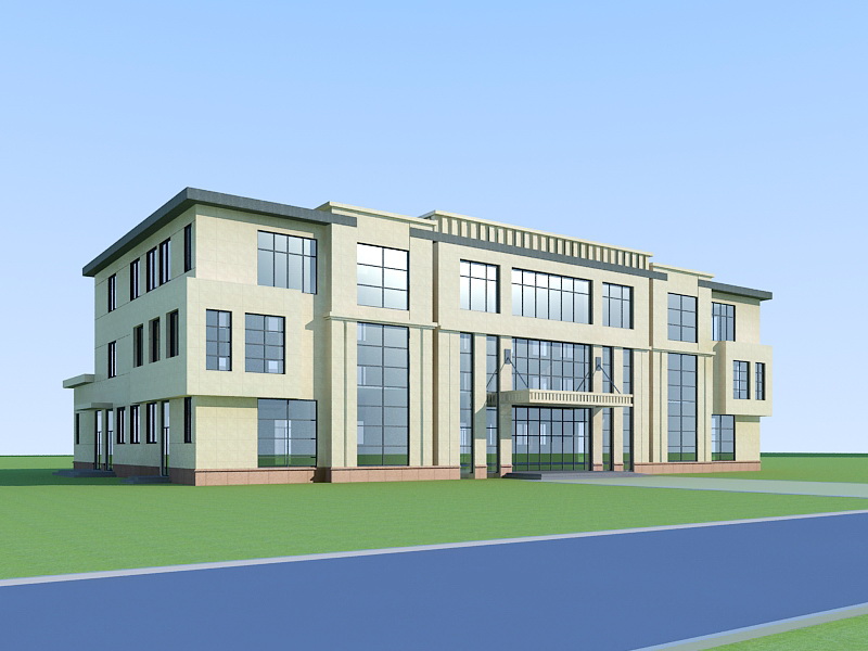 Small Office Building 3d model download — 3D model download