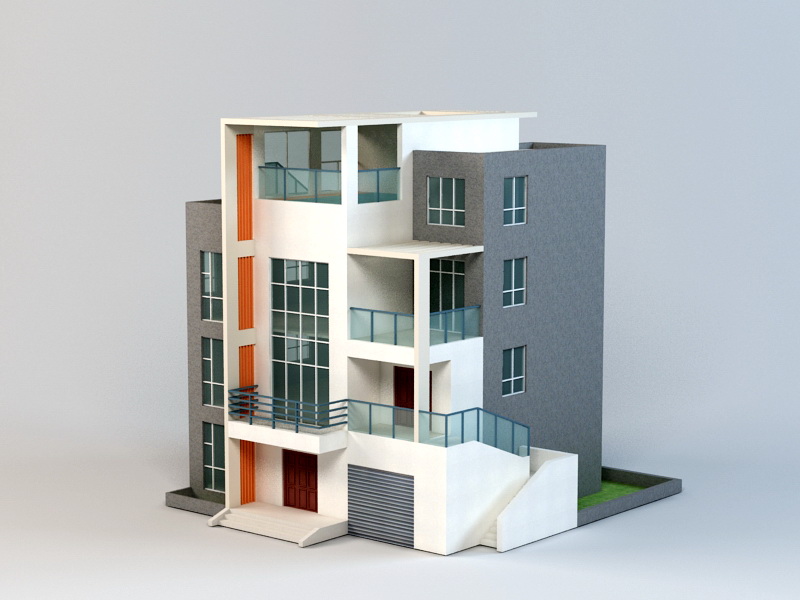 Multi-layered House 3d model download — 3D model download