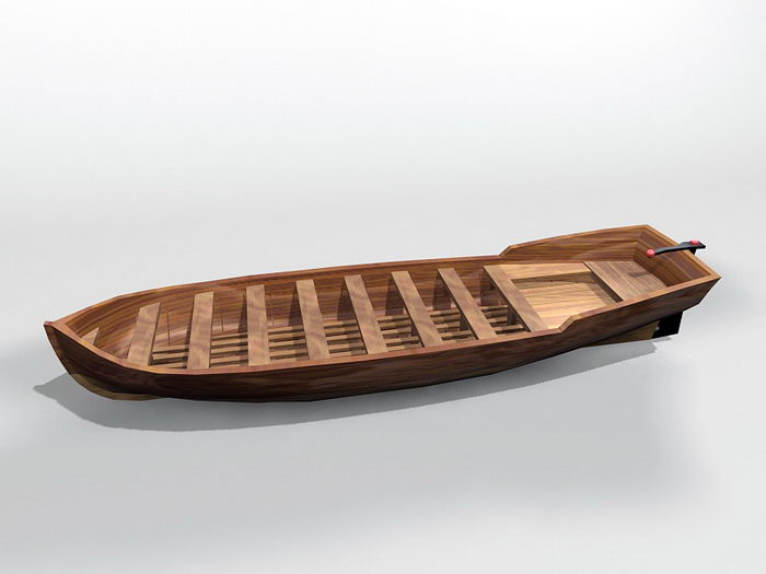 Wood Canoe 3d model download — 3D model download