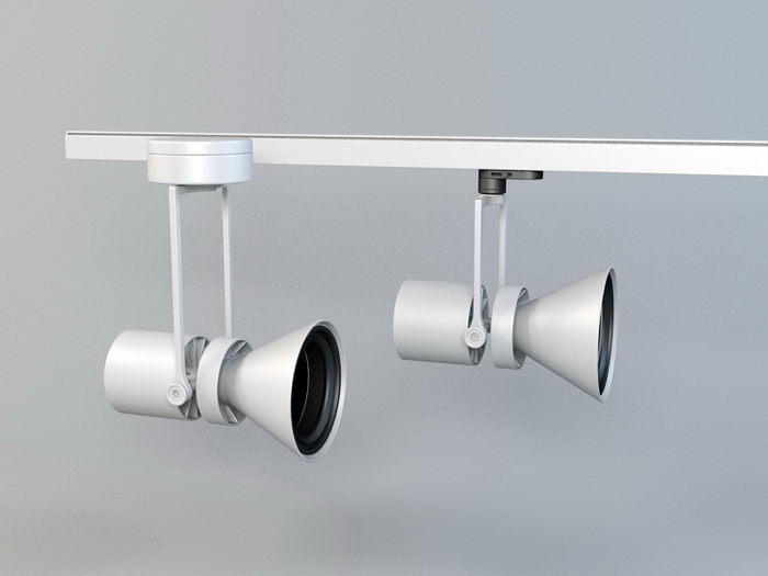 Track Rail Spot Light 3d model download — 3D model download