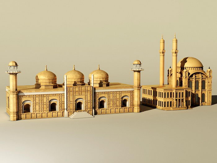 Arabian Castle Buildings 3d model download — 3D model download