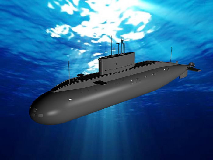 Russian Kilo class Submarine 3d model download — 3D model download