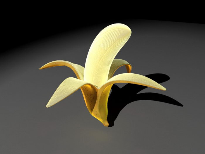 Half Peeled Banana 3d model download — 3D model download