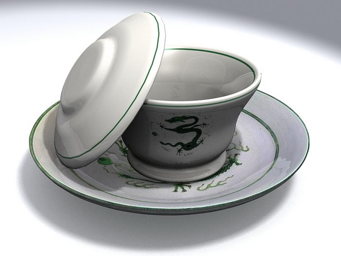 Traditional Chinese Tea Cup 3d model download — 3D model download
