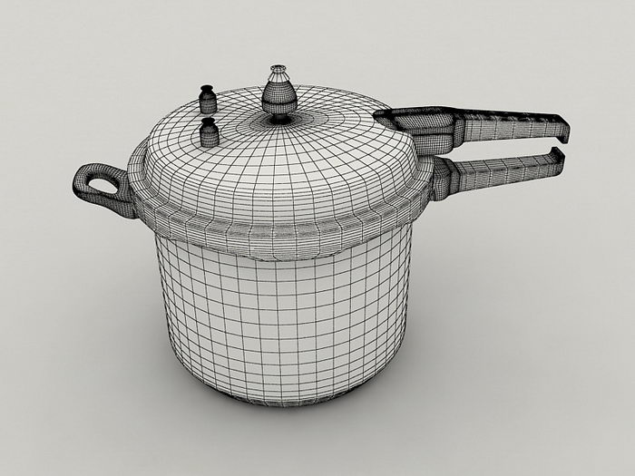 Stovetop Pressure Cooker 3d model download — 3D model download
