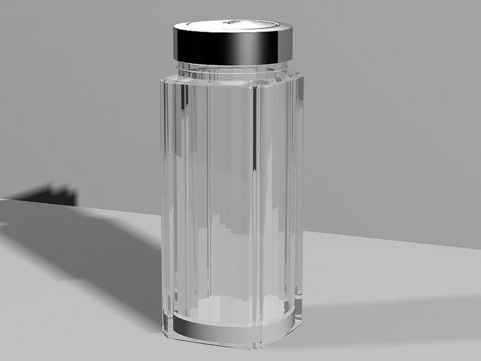 Glass Water Bottle 3d model download — 3D model download