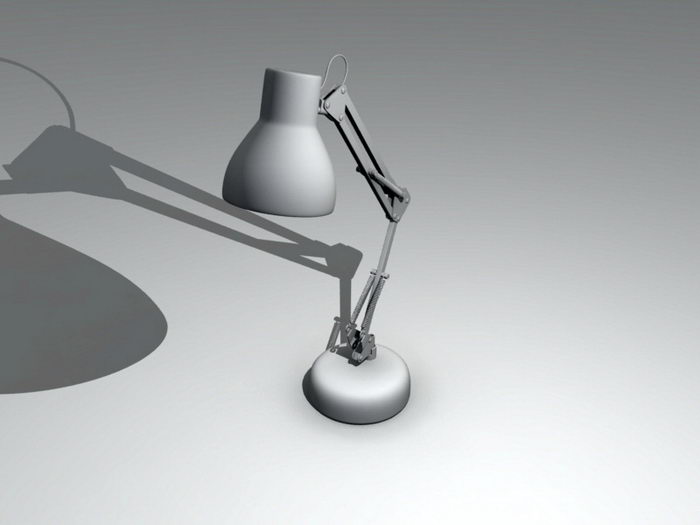 Antique Desk Lamp 3d model download — 3D model download