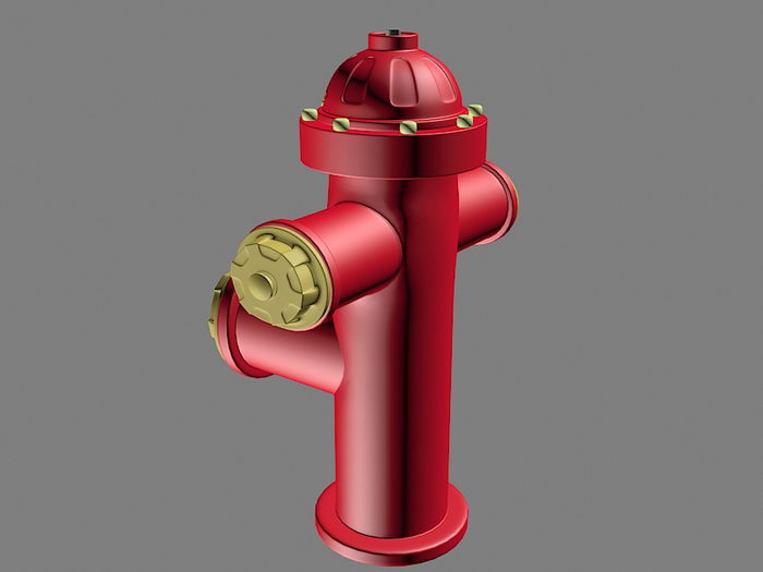 Red Fire Hydrant 3d model download — 3D model download