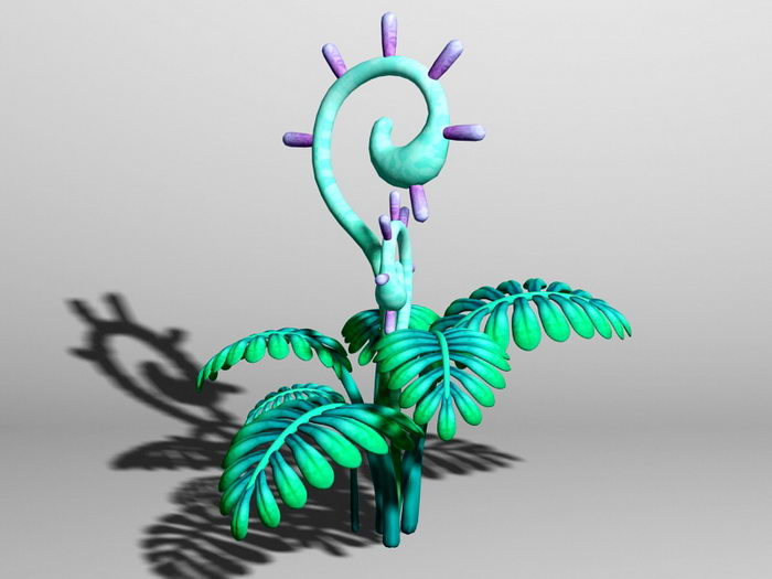 Cartoon Tree Fern 3d model download — 3D model download