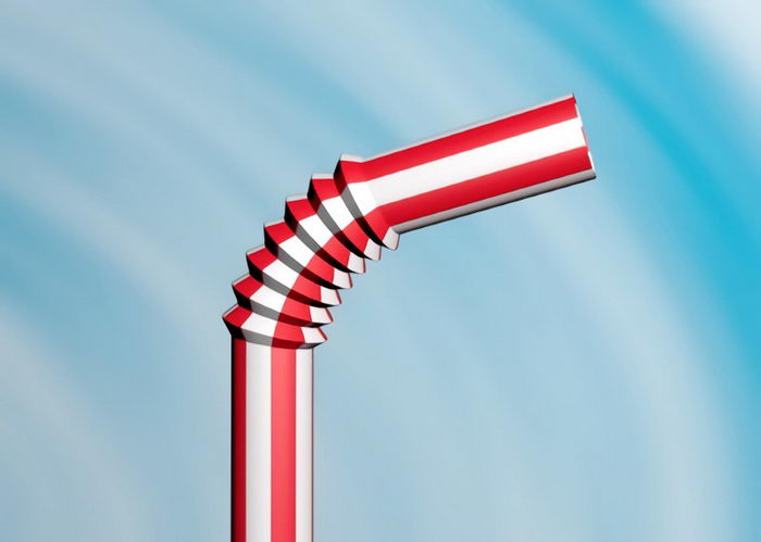 Pink Bendy Straw 3d model download — 3D model download