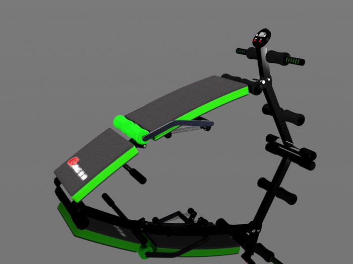 Animated Sit Up Bench 3d model download — 3D model download