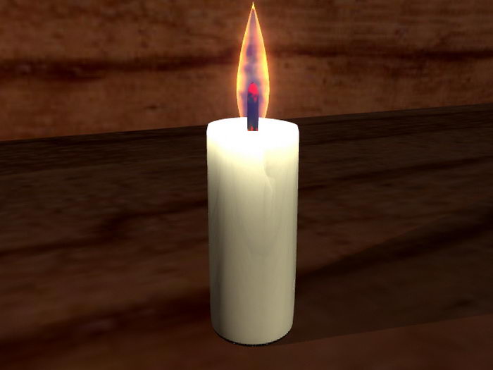 Animated Candle Flame 3d model download — 3D model download