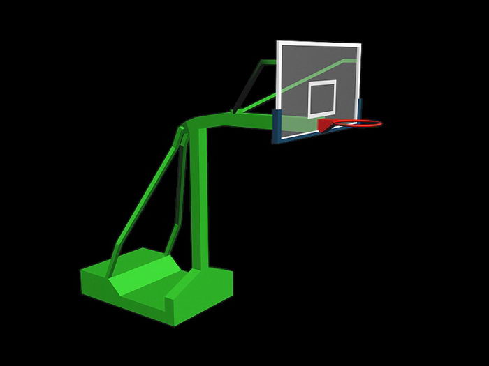 Outdoor Basketball Goal 3d model download — 3D model download