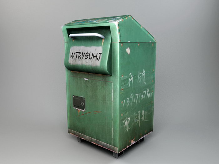 Dirty Garbage Can 3d model download — 3D model download