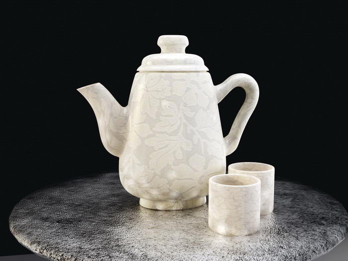Ceramic Tea Set 3d model download — 3D model download