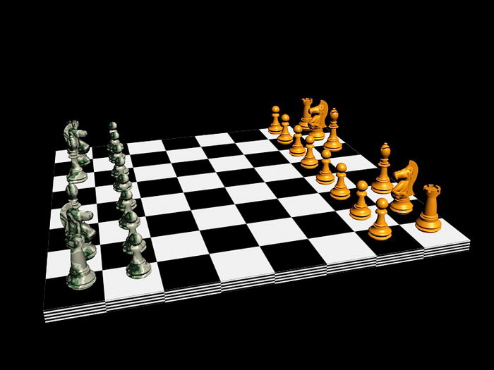 Chess Set 3d model download — 3D model download