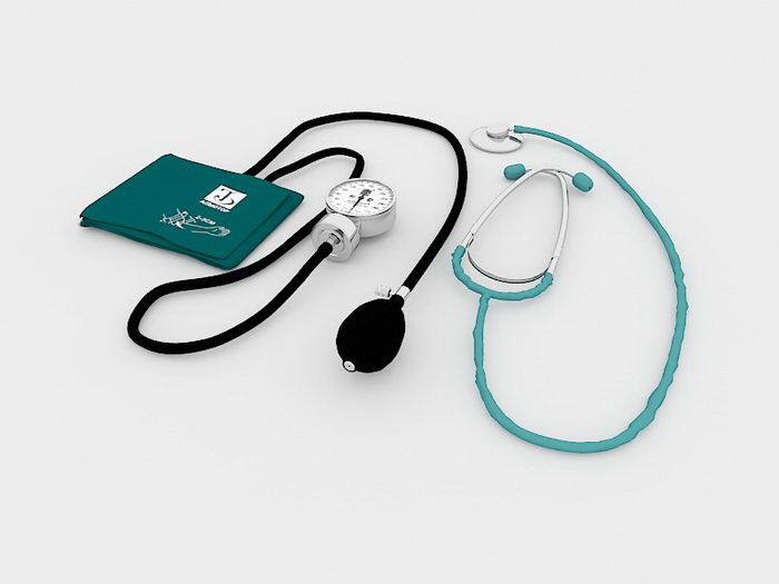 Stethoscope and Sphygmomanometer 3d model download — 3D model download