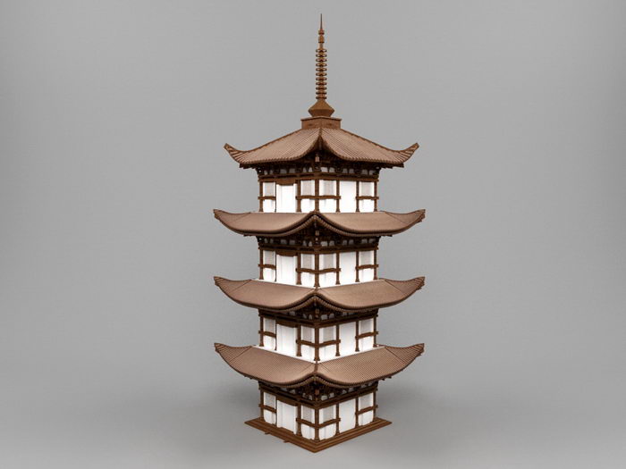 Japan Pagoda 3d model download — 3D model download