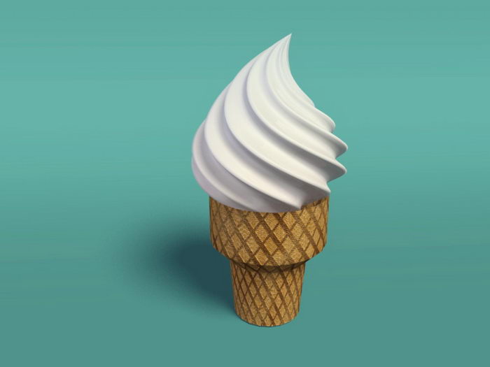 Ice Cream Cone 3d model download — 3D model download