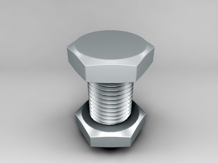 Nut and Bolt 3d model download — 3D model download