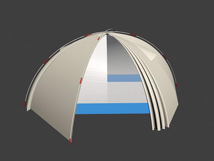 Big Camping Tent 3d model download — 3D model download