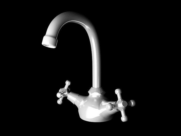 Old Washbasin Tap 3d model download — 3D model download