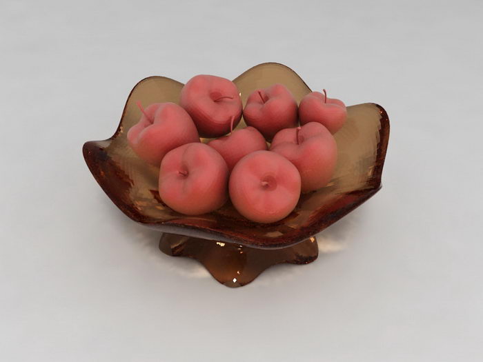 Apples in The Glass Vase 3d model download — 3D model download