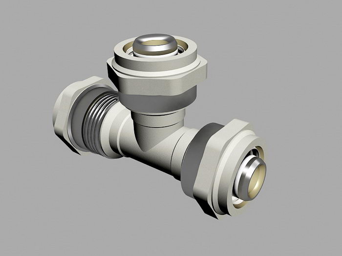 3-Way Pipe Connector 3d model download — 3D model download