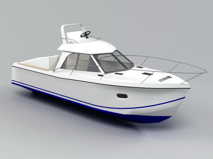 Small Motorboat 3d model download — 3D model download