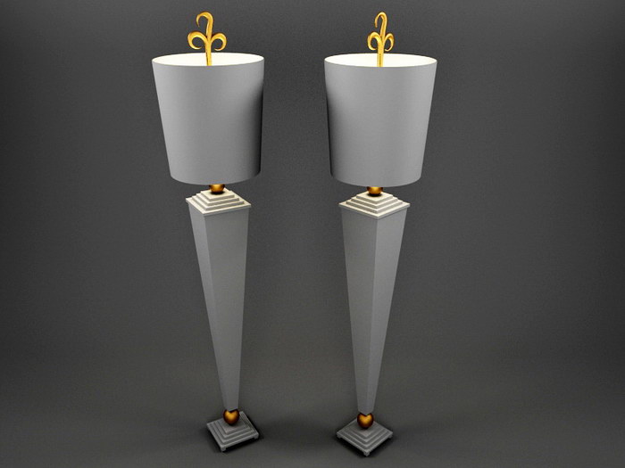 Tall Table Lamps 3d model download — 3D model download