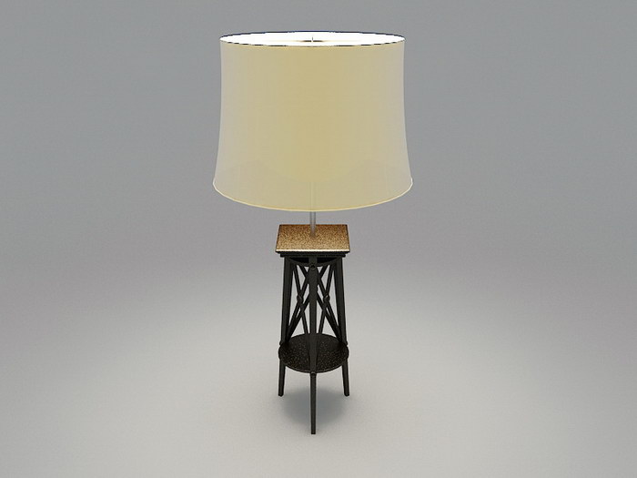 Tripod Table Lamp 3d model download — 3D model download