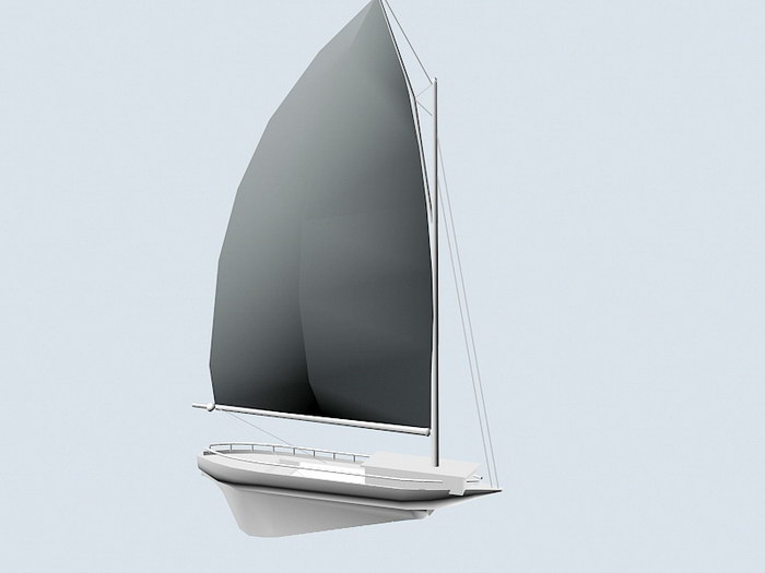Single Sail Boat 3d model download — 3D model download
