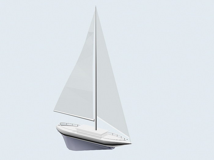 Sloop Sailboat 3d model download — 3D model download