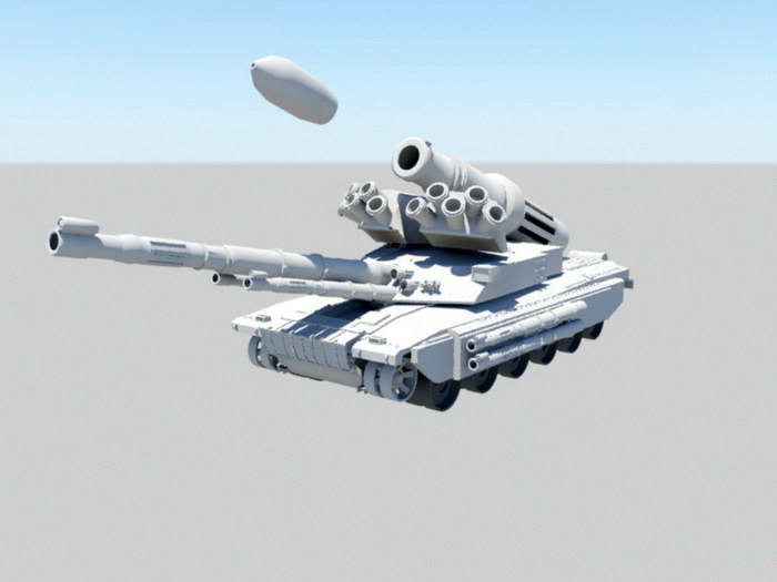 Futuristic Super Tank 3d model download — 3D model download