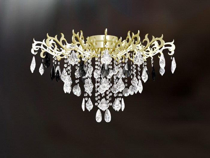 Pendant Crystal Chandelier 3d model download — 3D model download