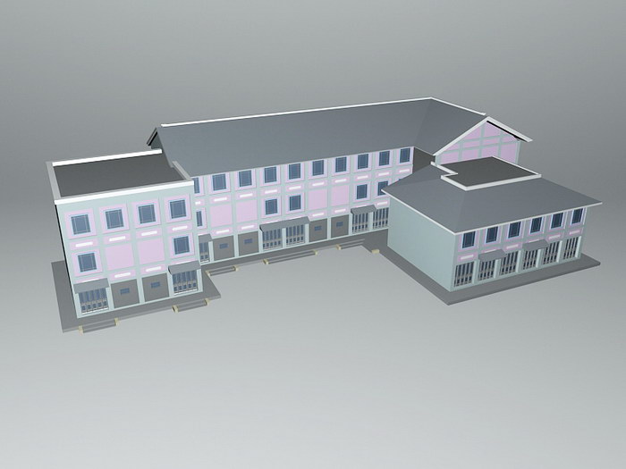 Old Buildings 3d model download — 3D model download