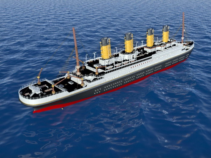 Titanic Passenger Liner Cruise Ship 3d model download — 3D model download