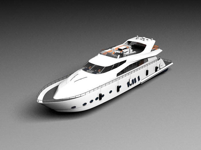 Cruiser Motor Yacht 3d model download — 3D model download