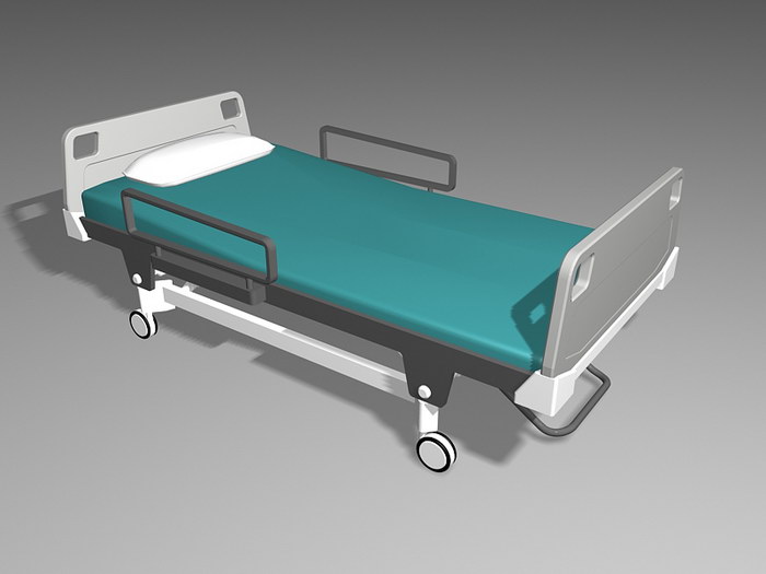 Modern Hospital Bed 3d model download — 3D model download