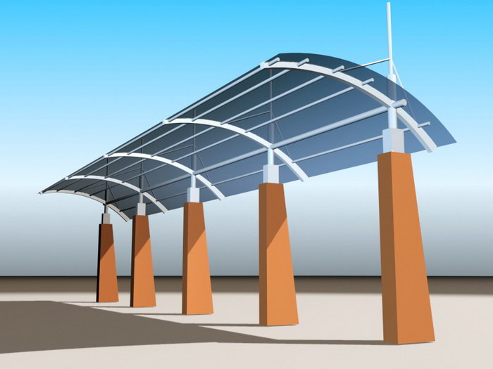 Aluminum Pergola Design 3d model download — 3D model download