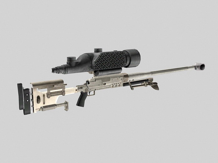 Futuristic Sniper Rifle 3d model download — 3D model download