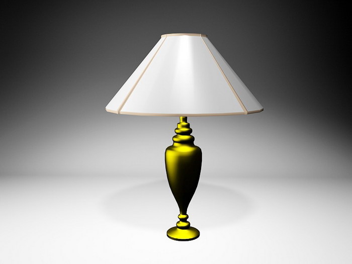 Brass Table Lamp 3d model download — 3D model download